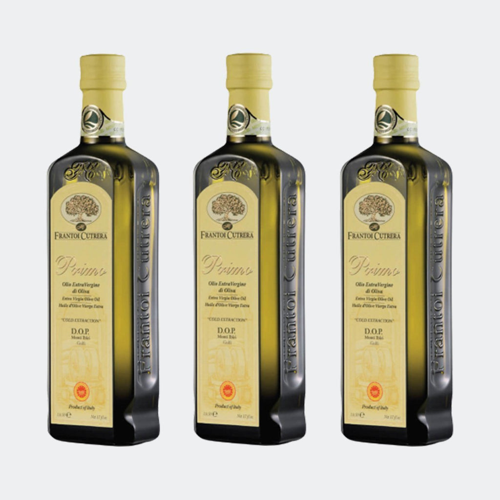 3 Bottles of Primo Extra Virgin Olive Oil PDO [Sicily] - Frantoi Cutrera - PepeGusto
