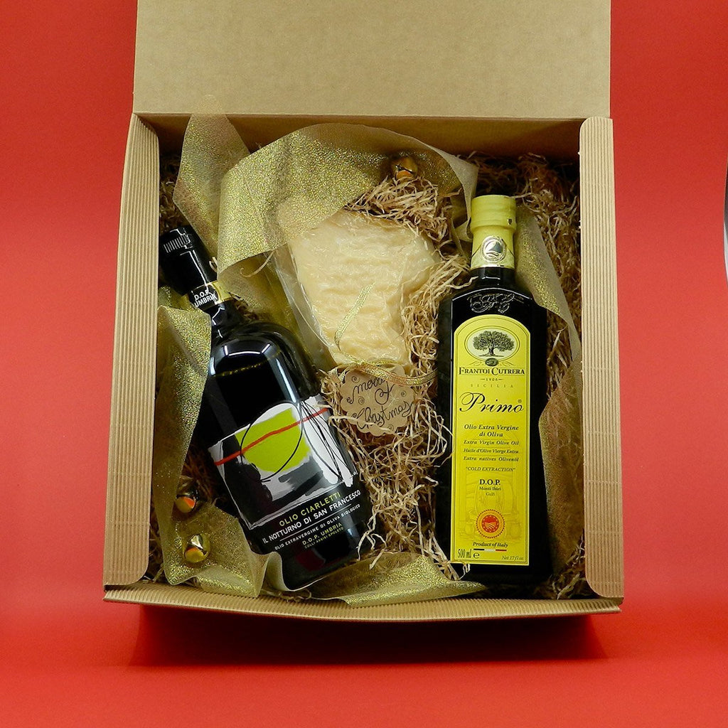 [GIFT] DOP Selection Extra Virgin Olive Oil 2 bottles & Parmigiano Reggiano - PepeGusto